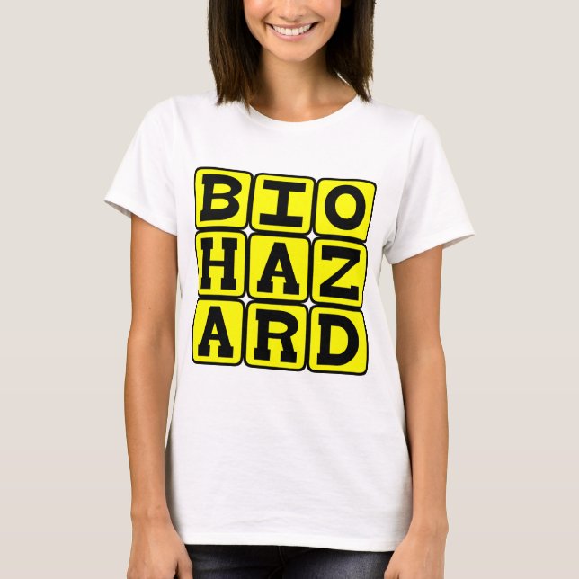 Camiseta Perigo Biológico, Material Perigoso (Frente)