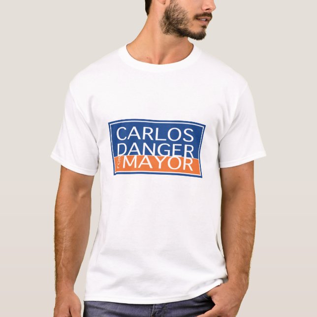 Camiseta Perigo de Carlos para o Mayor - homens (Frente)
