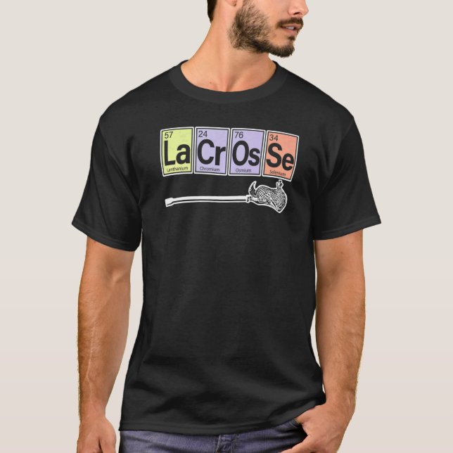 Camiseta Periodic Table Of Elements  Lacrosse Player Sport  (Frente)