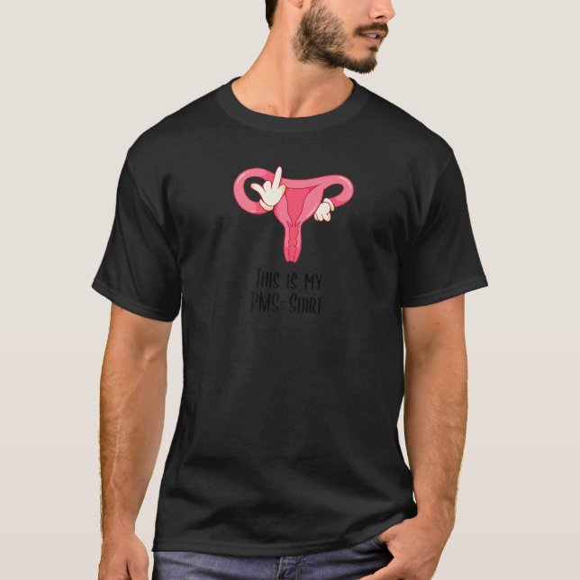 Camiseta Período De Menstruação Este É O Meu Pms 3 (Frente)