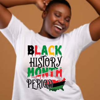 Camiseta Período do Mês do Histórico Preto