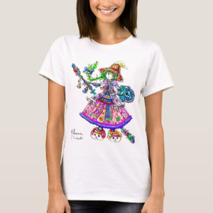 Camiseta Período mágico bonito de Kawaii o Dia das Bruxas