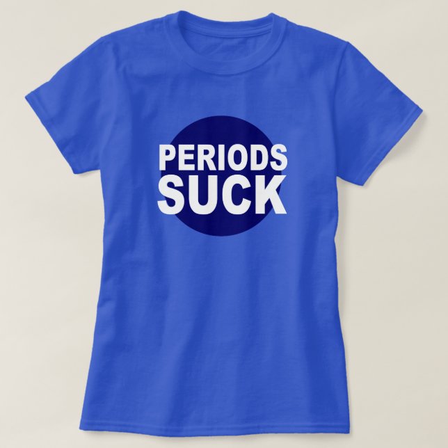 CAMISETA PERÍODOS SUCK! REGRA DE COMAS! HUMOR DE PUNTURAÇÃO (Frente do Design)