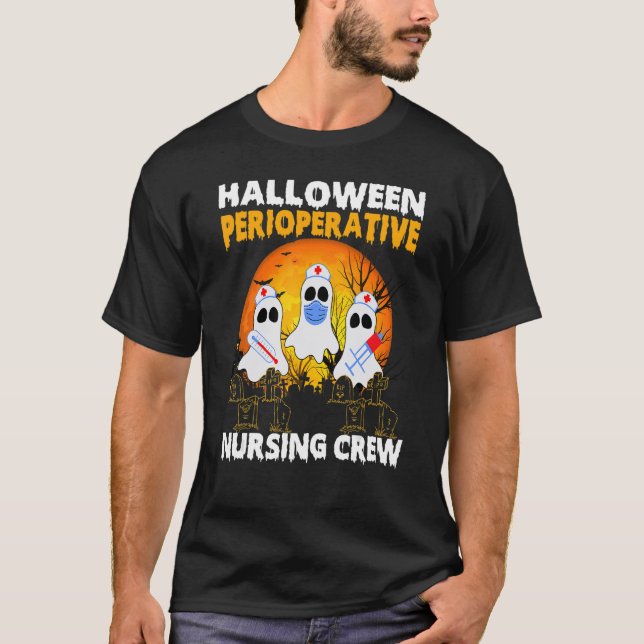 Camiseta Perioperative Nurse Pre op Nursing Halloween Crew  (Frente)
