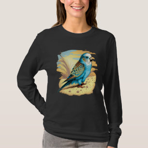 Camiseta Periquito Australiano Papagaio Ave Oceano Praia Ve