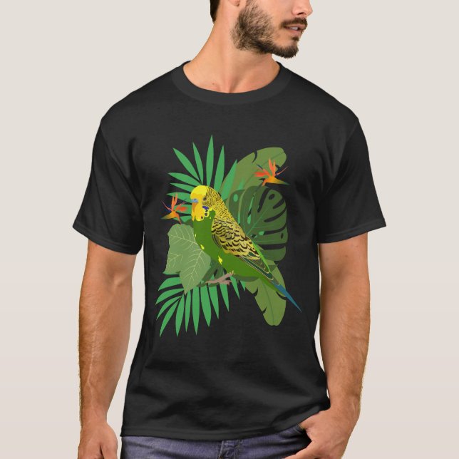 Camiseta Periquito com folhas (Frente)