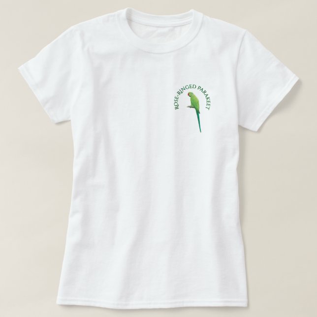 Camiseta - Periquito-de-colar (Frente do Design)