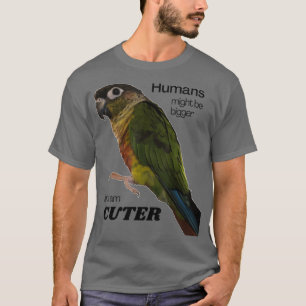 Camiseta Periquito de design de Conure de Cheek Verde