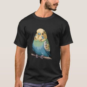 Camiseta Periquito encantador empoleirado em um galho