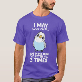 Camiseta Periquito na Minha Cabeça Eu Te Mordeu 3 Vezes Bud