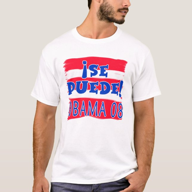 Camiseta Perito em software Puede do Si! Obama 08 (Frente)