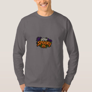 Camiseta PERMANEÇA ASSOMBRADO – Design Assombrado de Hallow