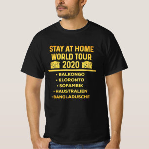 Camiseta Permaneça em casa, estadio em casa, sobrevivente
