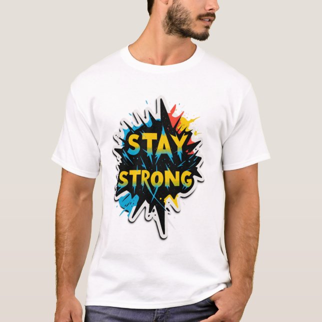 Camiseta PERMANEÇA FORTE – Supere a Tempestade (Frente)