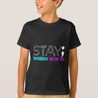 Camiseta Permaneça Semicolon Prevenção Suicida Sensibilizaç
