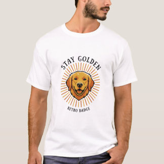 Camiseta Permanecer Dourado Amarelo Explosão de Sol Cachorr