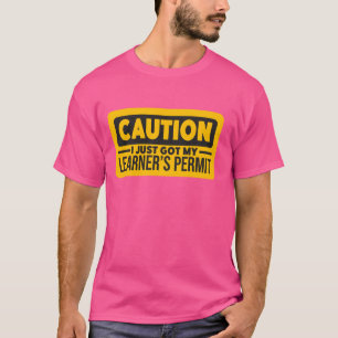 Camiseta Permissão de Aprendiz Motorista Novo Cuidado Acabe