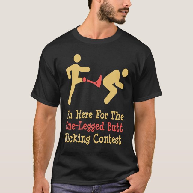Camiseta Perna Amputee Um Bumbum De Perna (Frente)