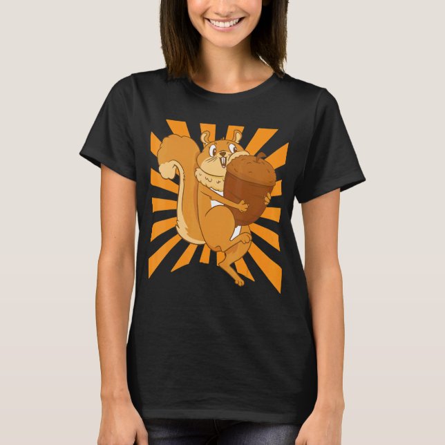 Camiseta Perna de Avelã de Hugging de Esquilo (Frente)