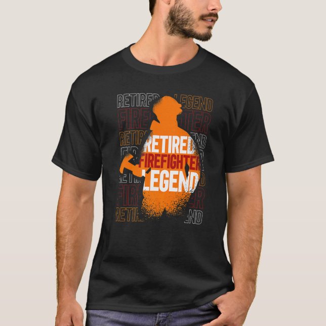 Camiseta Perna de Bombeiro Aposentado do Retiree (Frente)