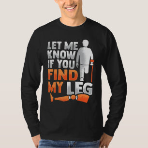 Camiseta Perna de Piada Amputea Prostética para uma Perna A
