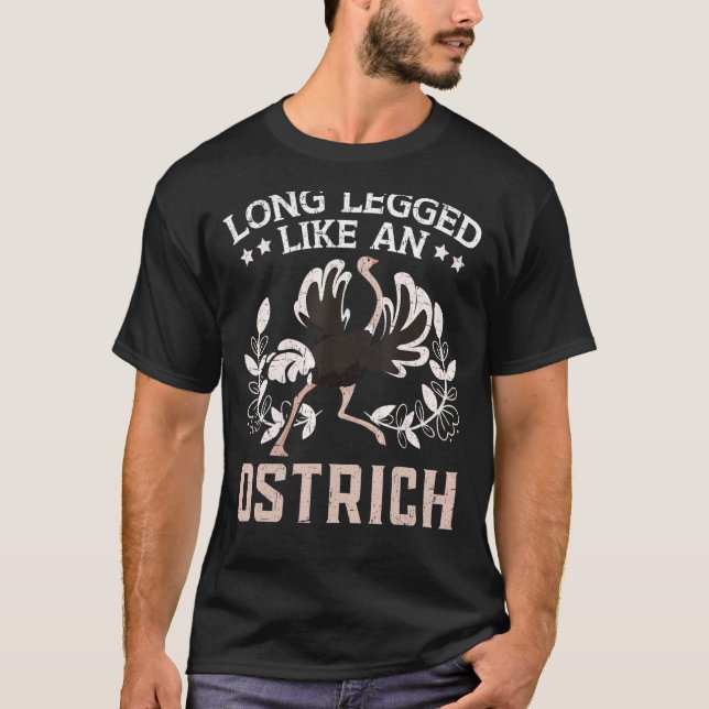 Camiseta Perna Longa Como Um Animal De Ostrich Sem Voo (Frente)
