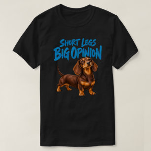 Camiseta Pernas Curtas Grande Opinião Cachorro Dachshund En