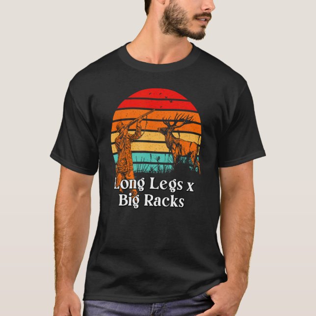 Camiseta Pernas Longas x Grandes Racks Deer Hunter Adul Elk (Frente)