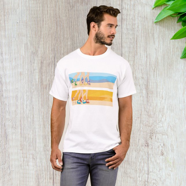 Camiseta Pernas Na Praia Mens T-Shirt (Criador carregado)