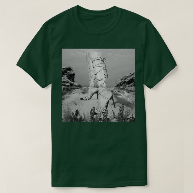 Camiseta pernas sob o mar (Frente do Design)