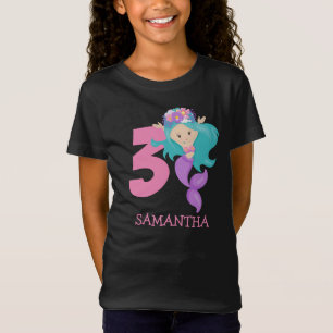 Camiseta Pérola - Ocean jewy 3rd Mermaid aniversário T-Sh