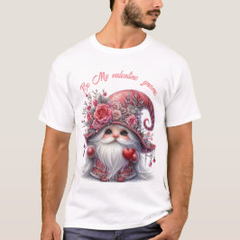 Camiseta pérolas vermelhas prateadas modernas gnomos namora