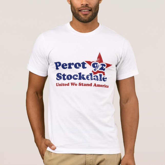 Camiseta Perot Stockdale 92 Vintage Politics Afetado (Frente)