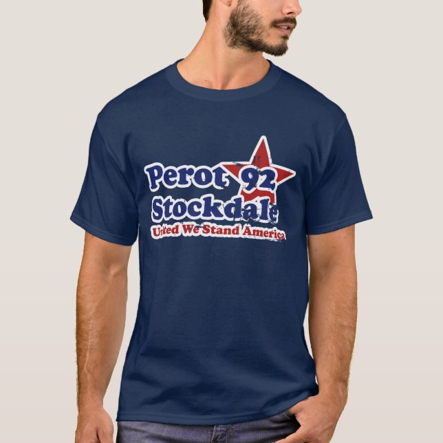 Camiseta Perot Stockdale 92 Vintage Politics Afetado (Frente)