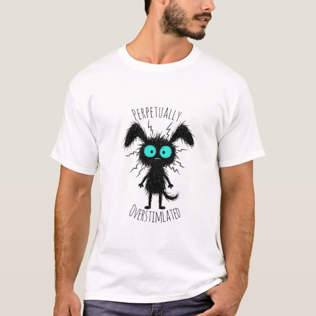 Camiseta perpetually overstimulated funny anxious T-Shirt (Frente)