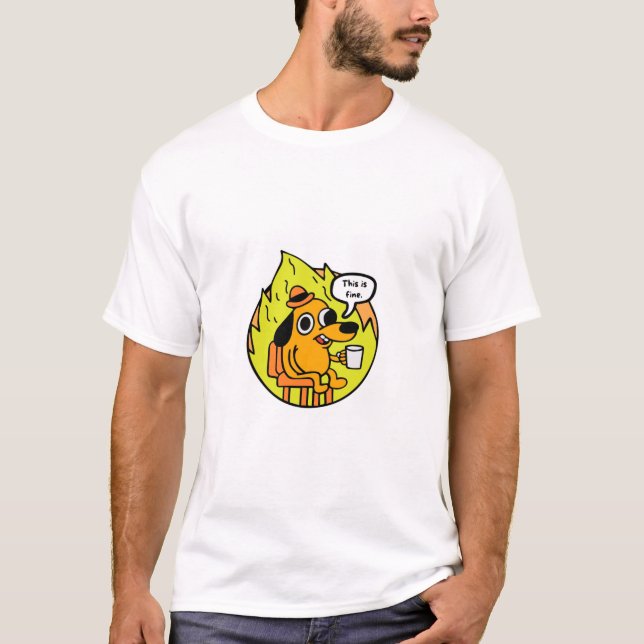 Camiseta Perro en llamas (Frente)