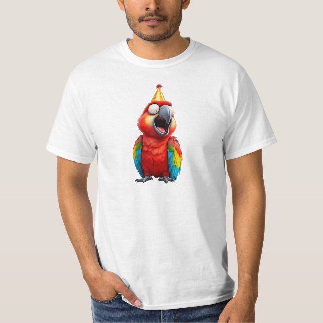 Camiseta Perroquet déguisé en clown prêt pour le spectacle. (Frente)