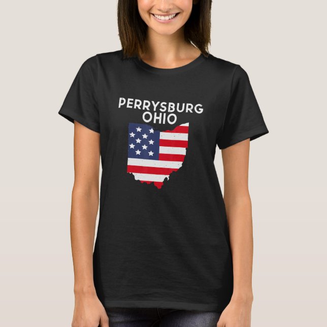 Camiseta Perrysburg Ohio EUA State America Viagem Ohioan (Frente)