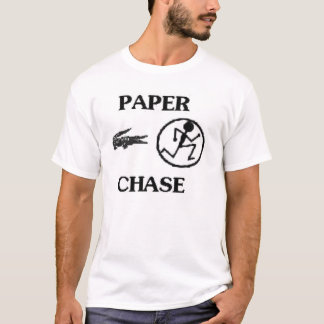 Camiseta perseguição de papel