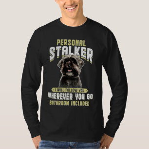 Camiseta Perseguidor Pessoal Shih Tzu Eu Vou Seguir Você On
