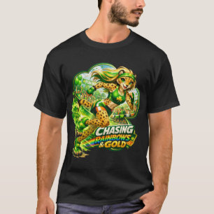 Camiseta Perseguindo Arco-íris e Ouro