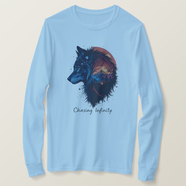 Camiseta Perseguindo Infinidade (Frente do Design)