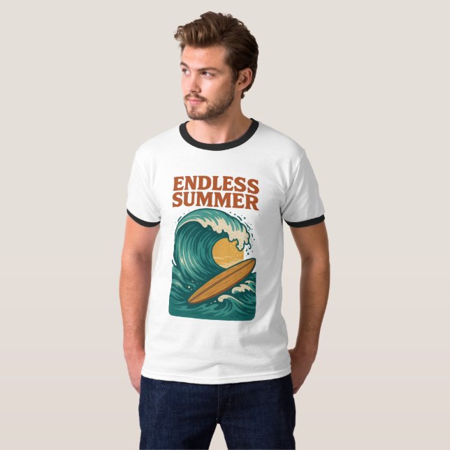 Camiseta Perseguindo Ondas: O Sonho De Verão Sem Fim (Frente Completa)