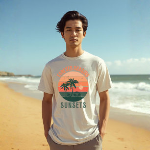 Camiseta Perseguindo Pôr do Sol Eternamente Sede de Praia