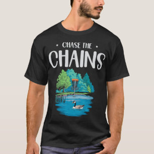 Camiseta Perseguir as Cadeias de Disc Golf de Natureza Céni