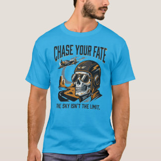 Camiseta Perseguir o Destino Piloto Aviação Motivação Legad