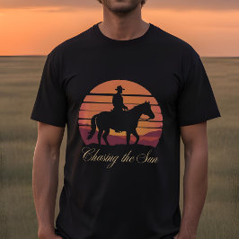 Camiseta Perseguir o pôr do sol - Silhueta Minimalista do C