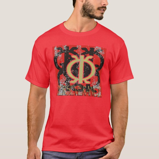 CAMISETA PERSEVERANÇA ADINKRA ABSTRATO (Frente)