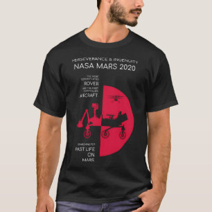 Camiseta Perseverança E Ingenuidade. Nasa Mars 2020 (Pop)