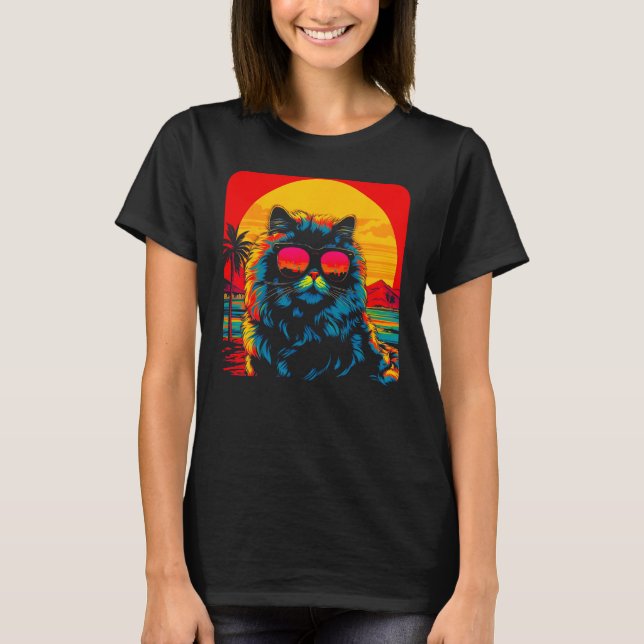 Camiseta Persian Cat Beach (Frente)